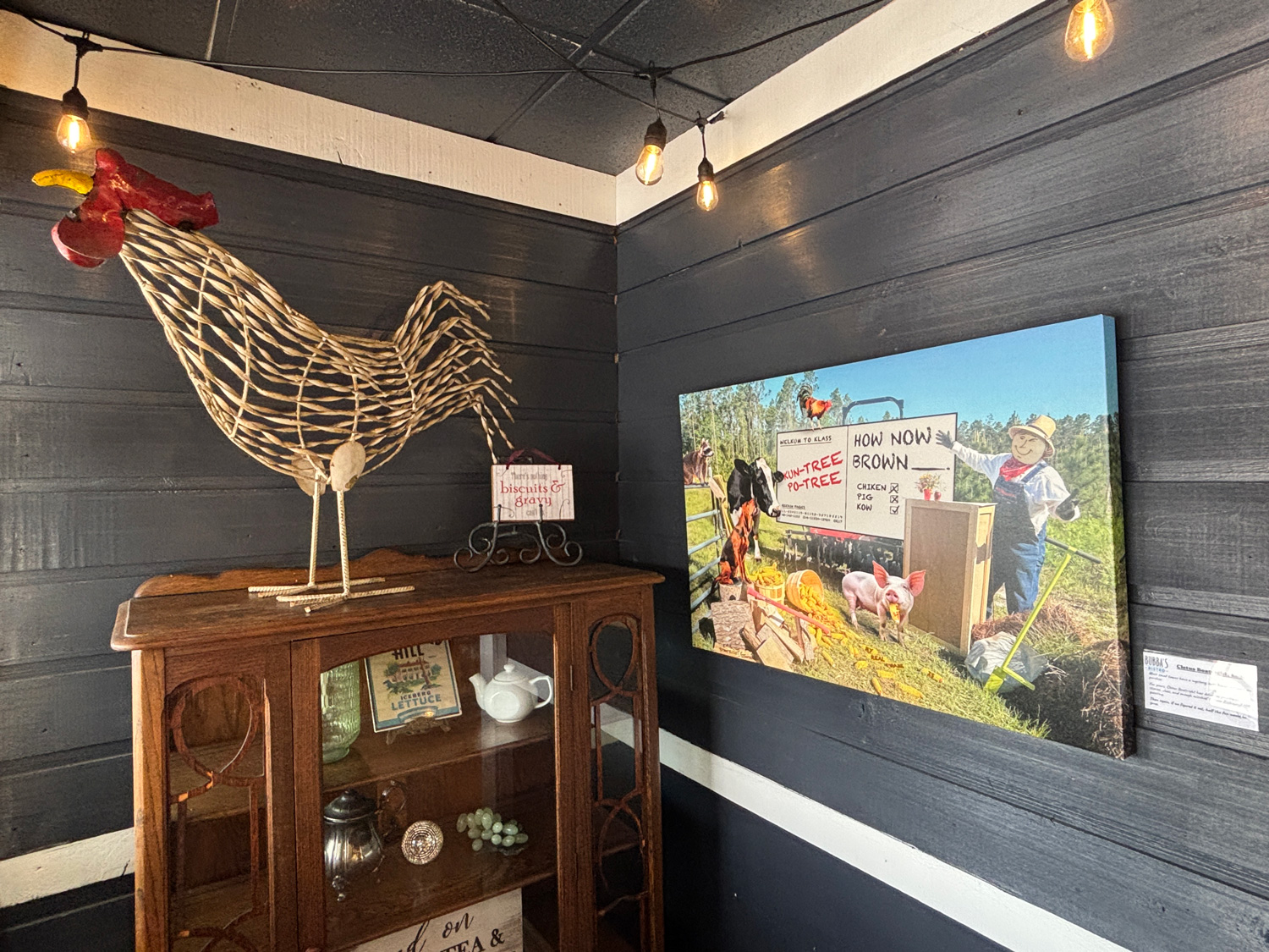 Cletus Boatright artwork displayed at Bubba’s Bistro